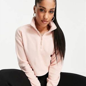 The North Face Crop top 1/2 zip pull over in Mauve (not colors as pictured)